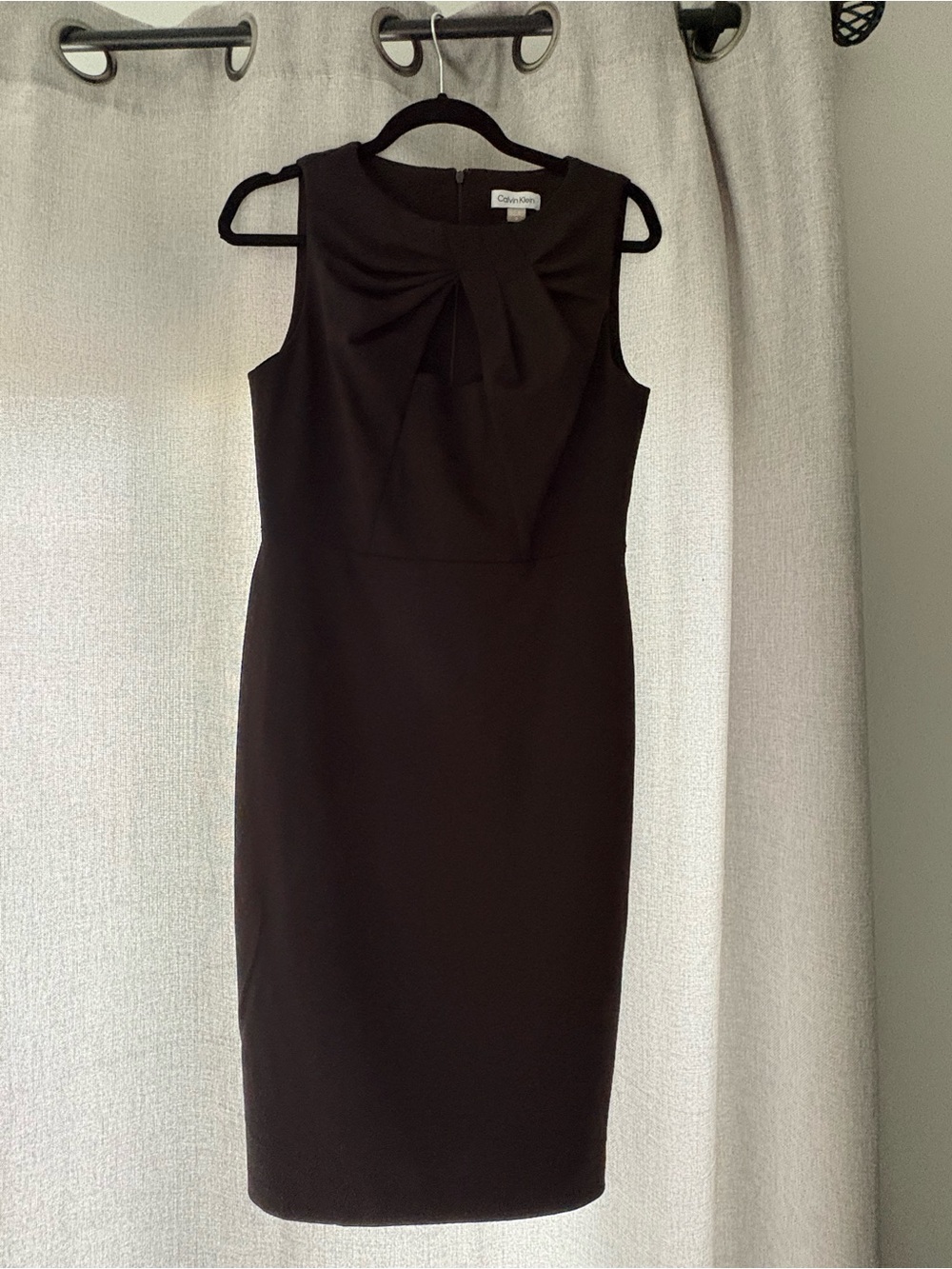 Calvin Klein Black Sleeveless Sheath Dress